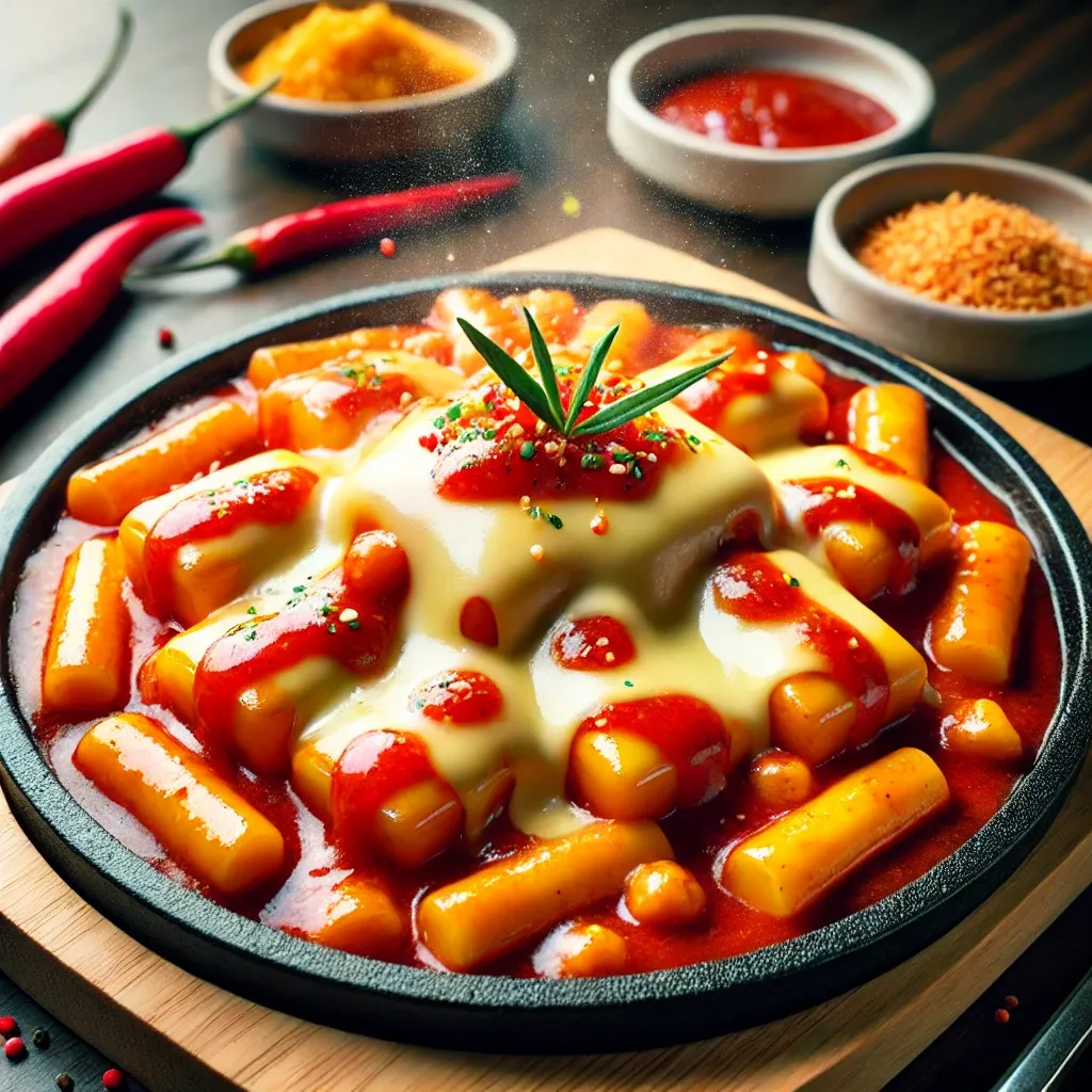 이열치열! 매꼼한 잡채 치즈 떡볶이