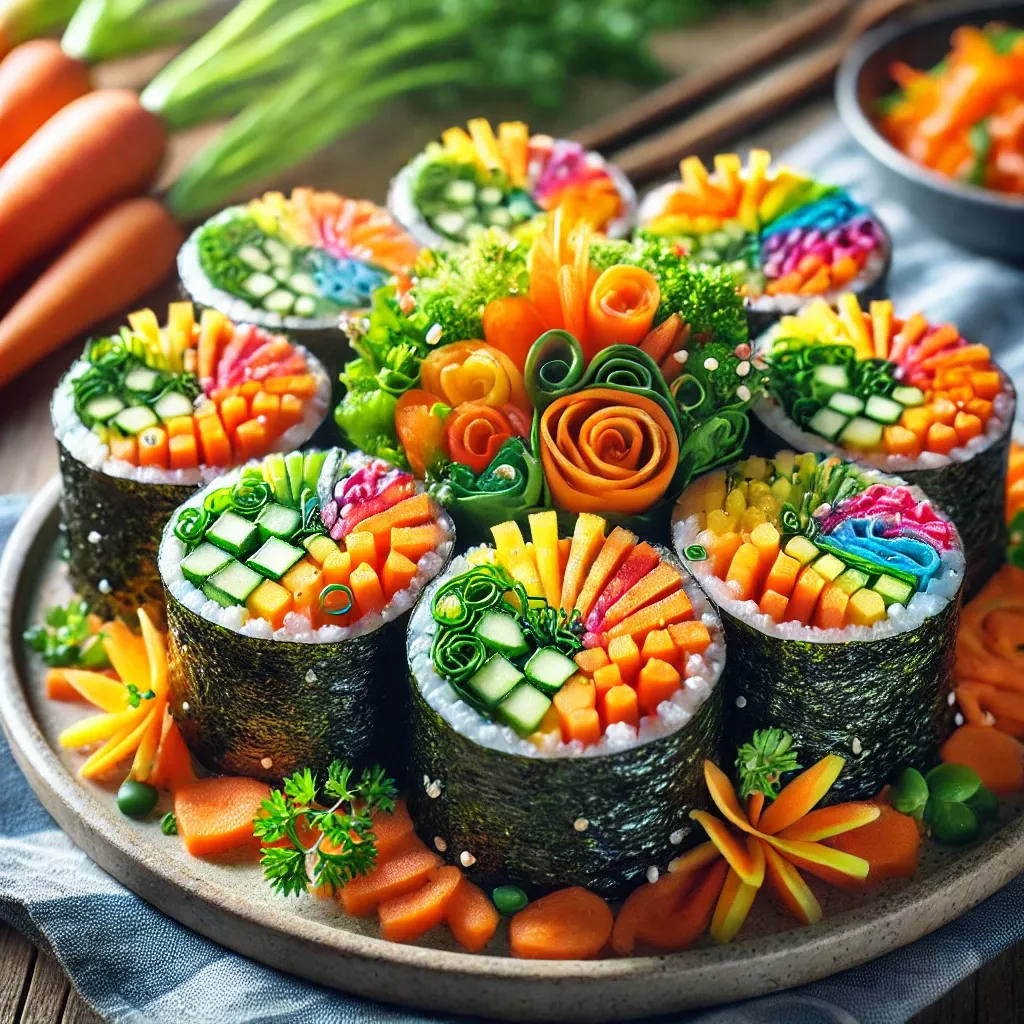 알록달록 눈으로 먹는 예쁜 당근라페김밥 이색김밥