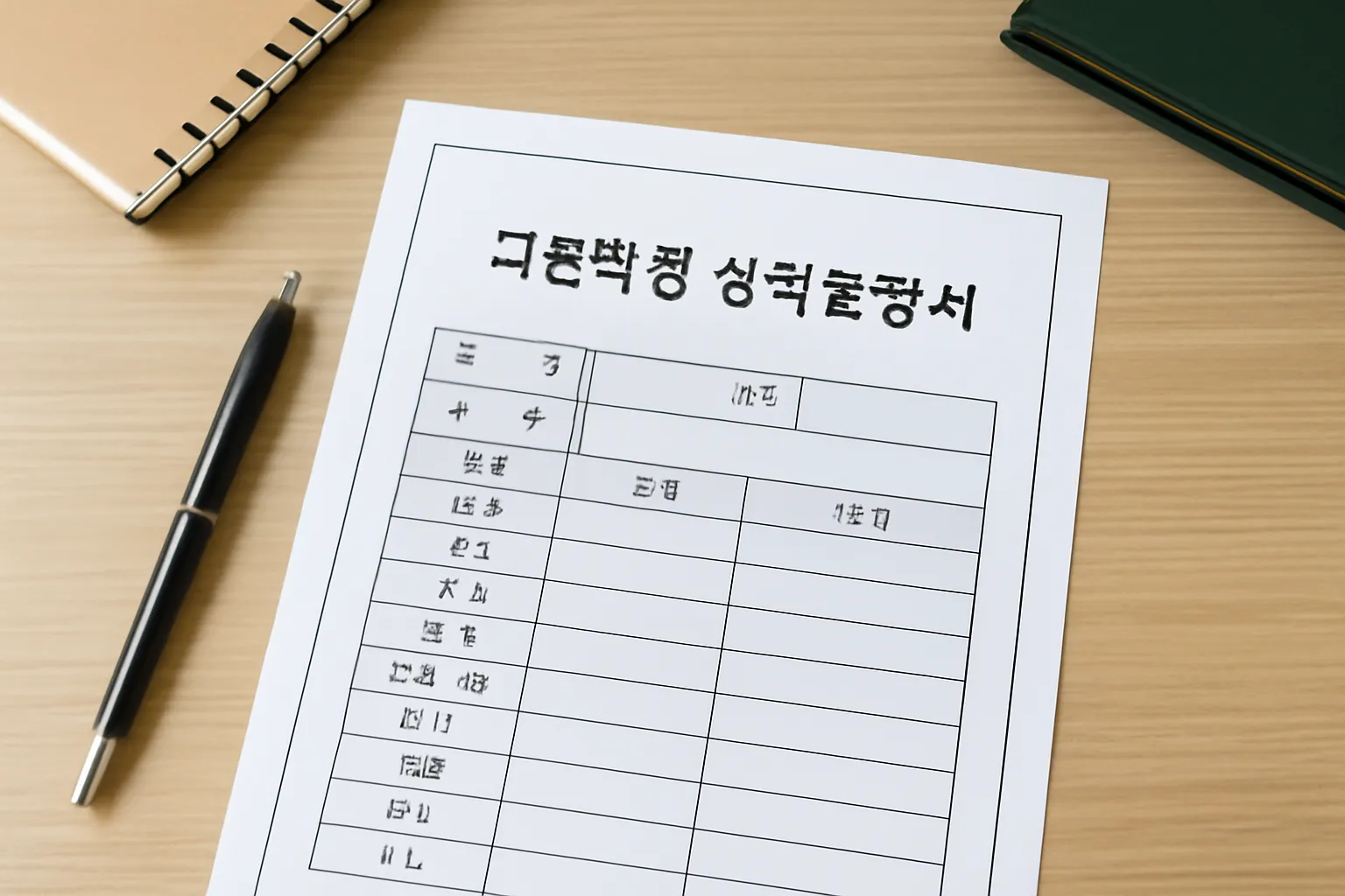 고등학생 성적증명서