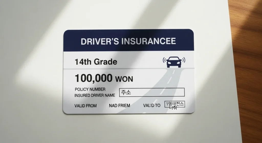 운전자보험 14급 10만원